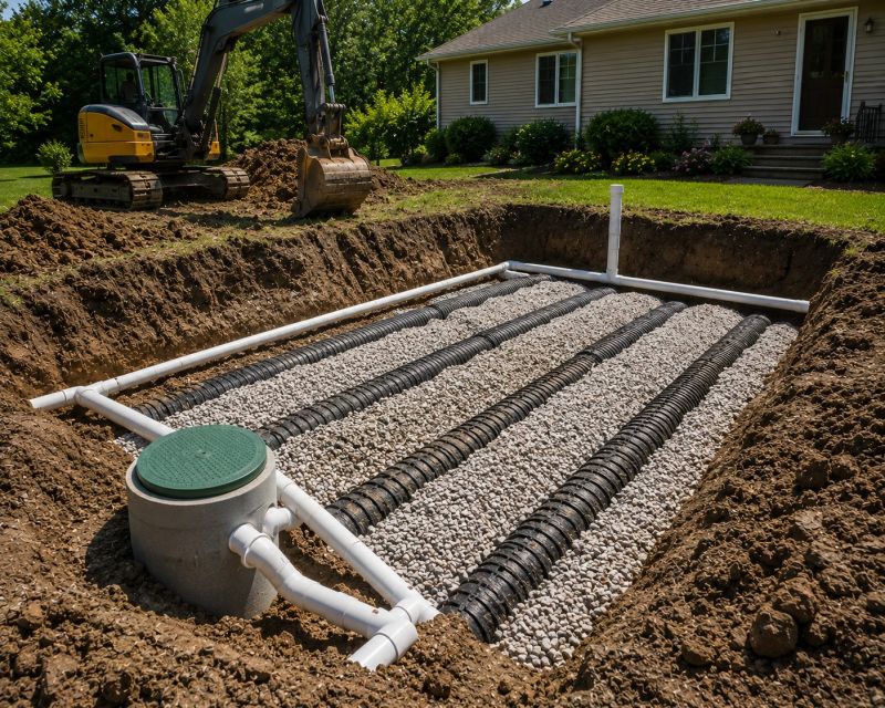 Leach Field Installation in San Antonio, TX